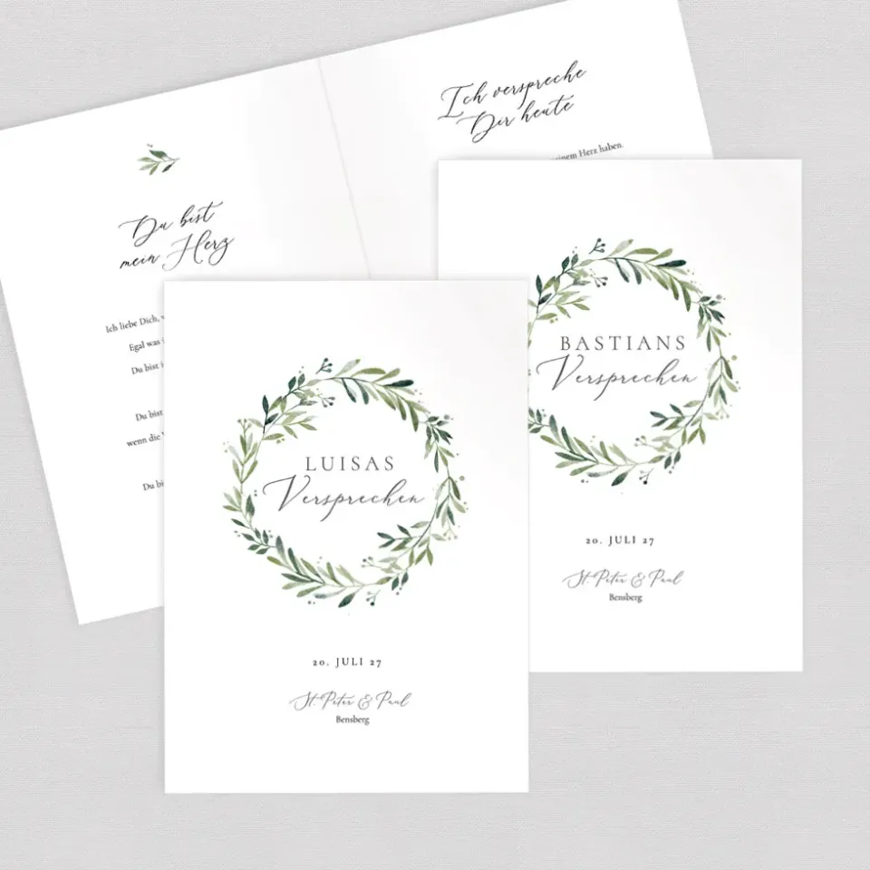 weddingstyle-greenery-kranz-ehegel-bde-hefte-2er-set-trauung image 1