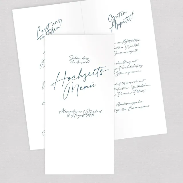 weddingstyle-handschrift-men-karte-klappkarte-getr-nkekarte image 1