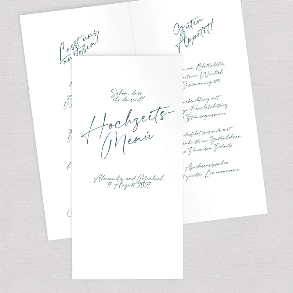 weddingstyle-handschrift-men-karte-klappkarte-getr-nkekarte image 1