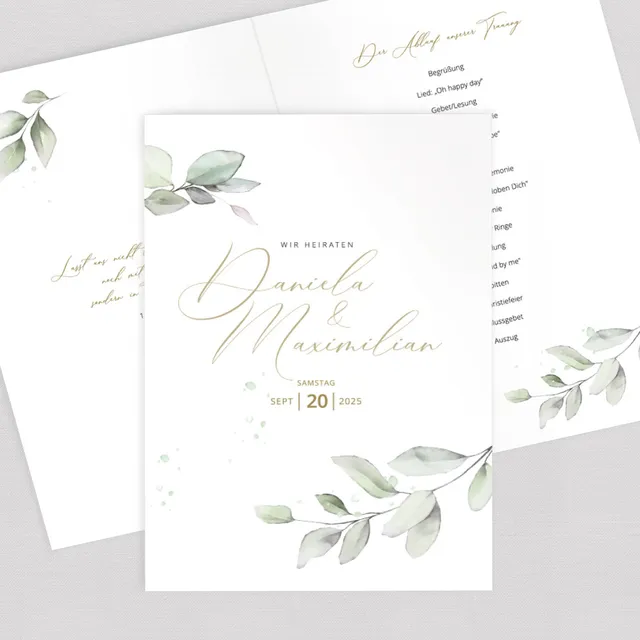 weddingstyle-trauung-eukalyptus-kirchenheft-umschlag-vorlage image 1