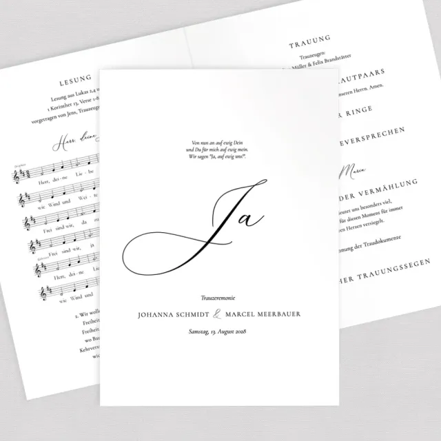 weddingstyle-trauung-kirchenheft-kalligraphie-din-a5-heft image 1