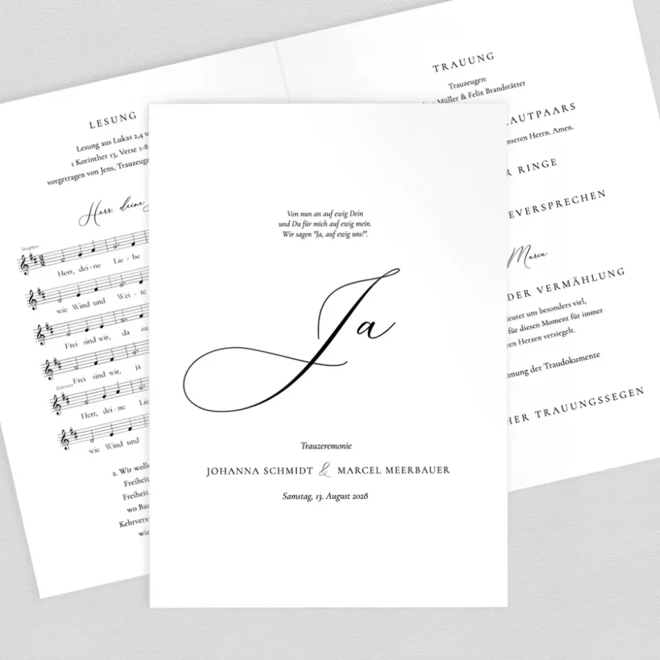 weddingstyle-trauung-kirchenheft-kalligraphie-din-a5-heft image 1