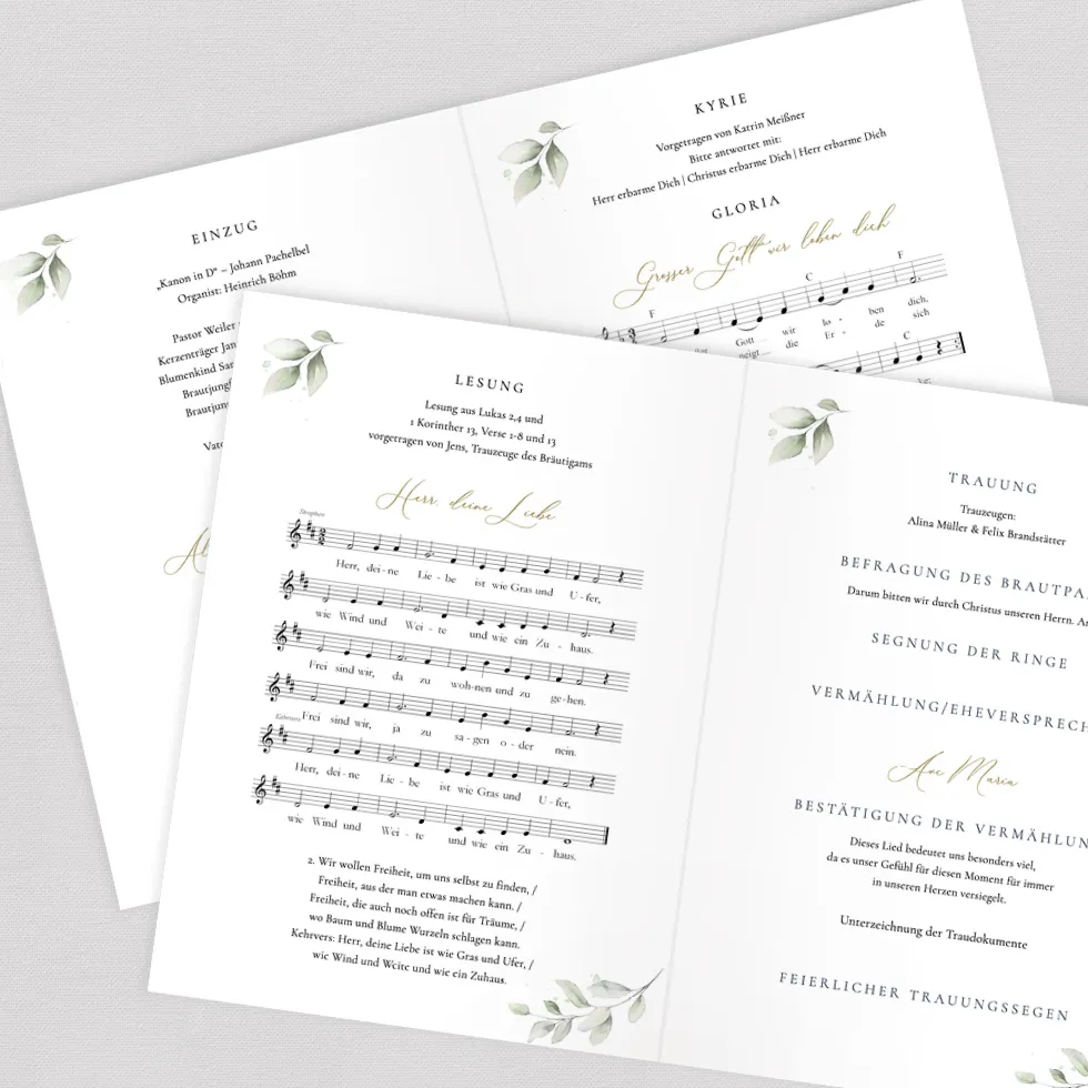 weddingstyle-trauung-kirchenheft-eukalyptus-din-a5-heft image 2