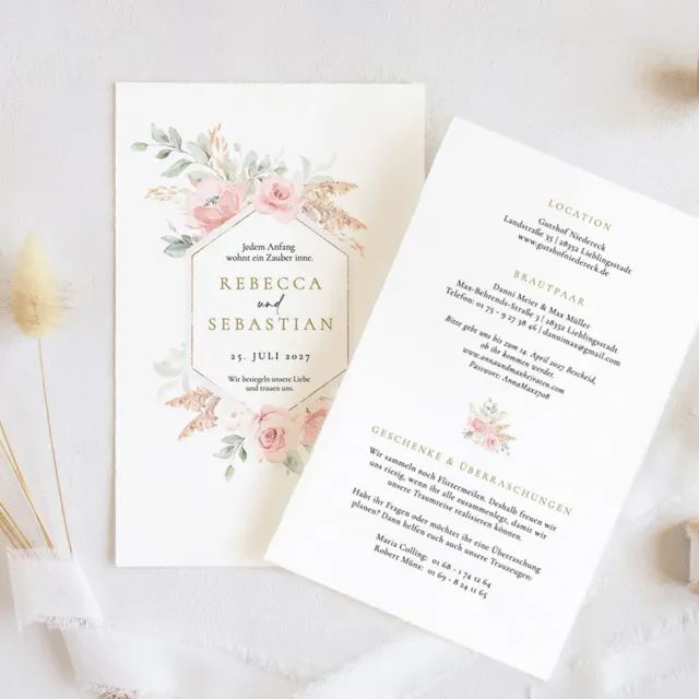 weddingstyle-hochzeitskarten-pampas-peonies-einladungskarte-b6 image 1