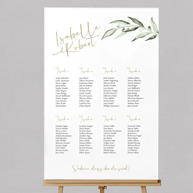 weddingstyle-feier-toskana-sitzplan-schild-acryl-poster image 1