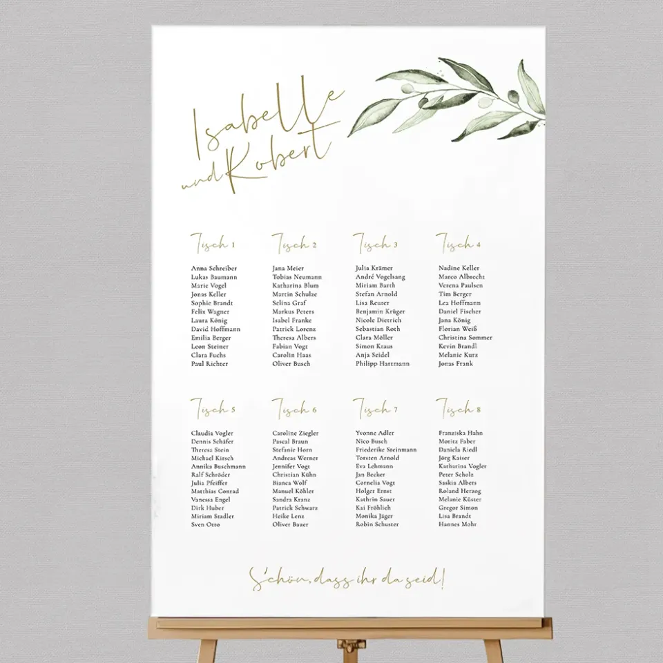 weddingstyle-feier-toskana-sitzplan-schild-acryl-poster image 1