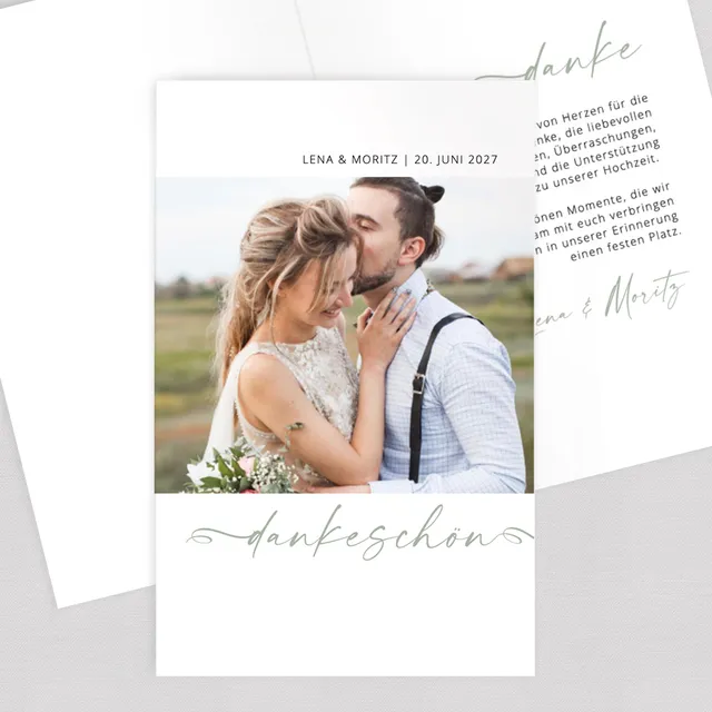 weddingstyle-hochzeitskarten-handschrift-dankeskarte-klappkarte image 1