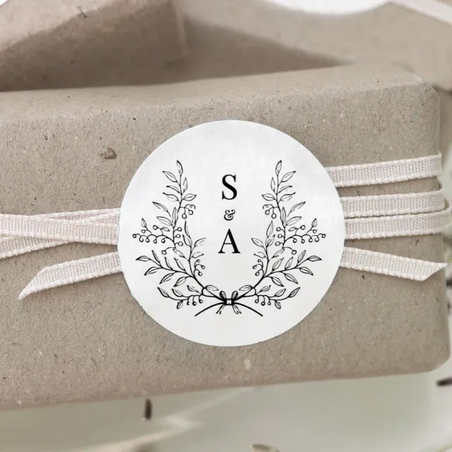 weddingstyle-hochzeitskarten-aufkleber-sally-aaron-rund-40-mm image 1