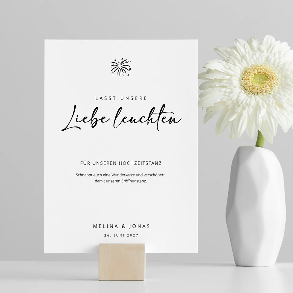 weddingstyle-liebe-leuchten-schild-modern-vorlage-a4-poster image 1