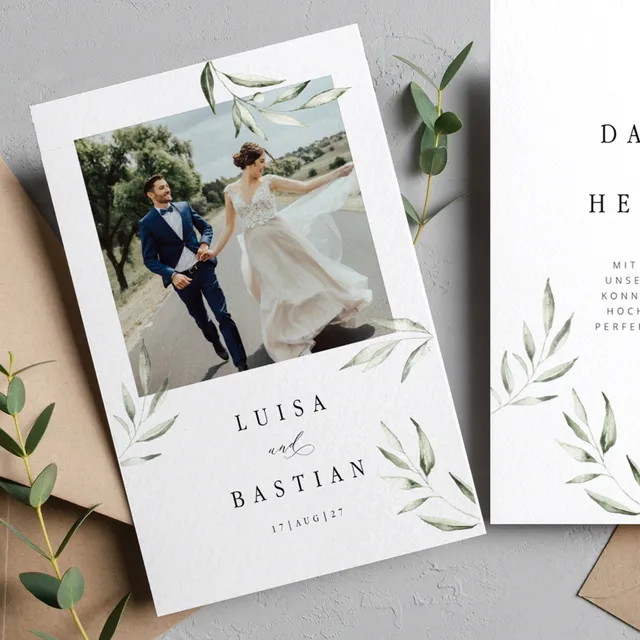 weddingstyle-olivenzweig-dankeskarte-hochzeit-greenery image 1