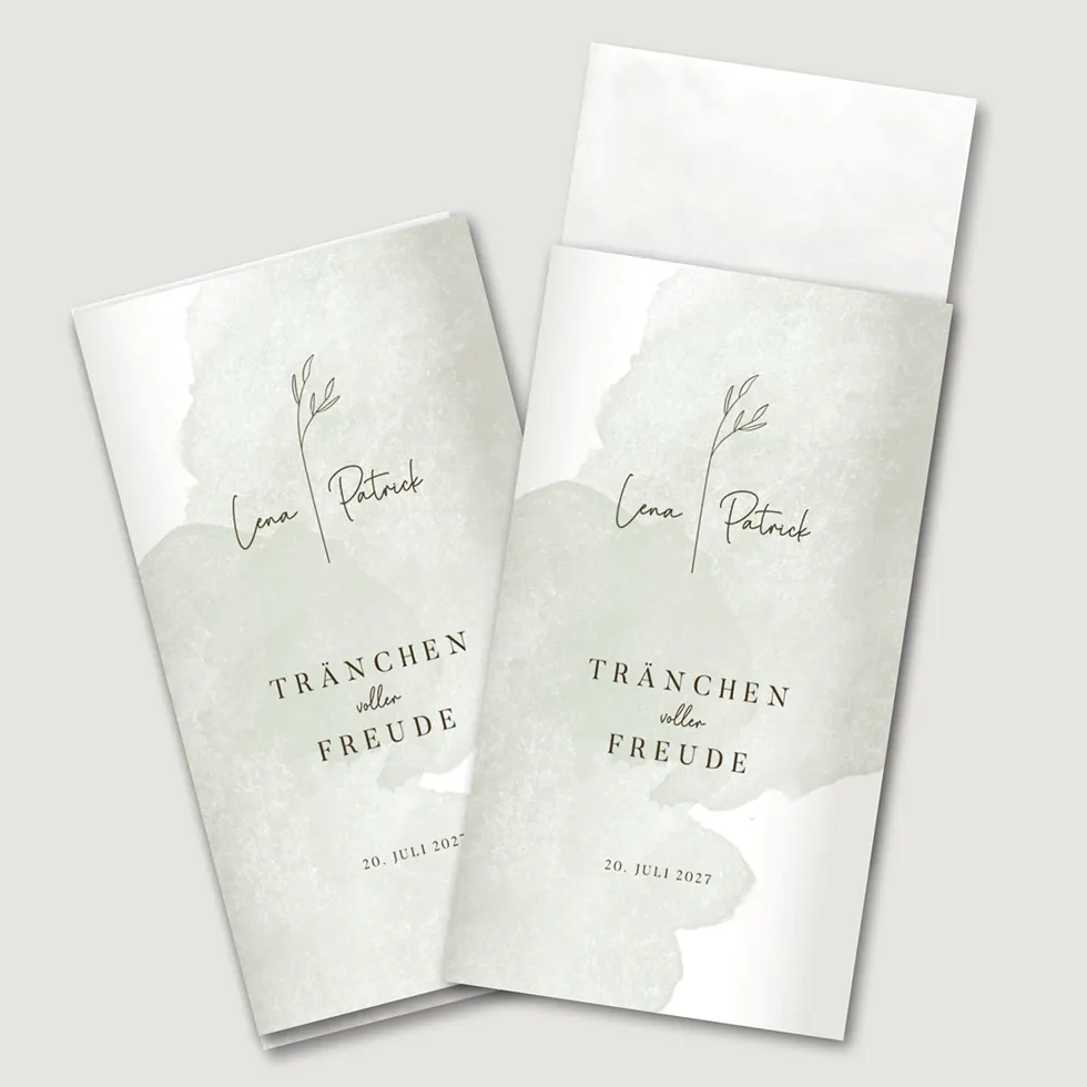 weddingstyle-trauung-freudentr-nen-taschent-cher-banderolen-pistazienliebe image 1