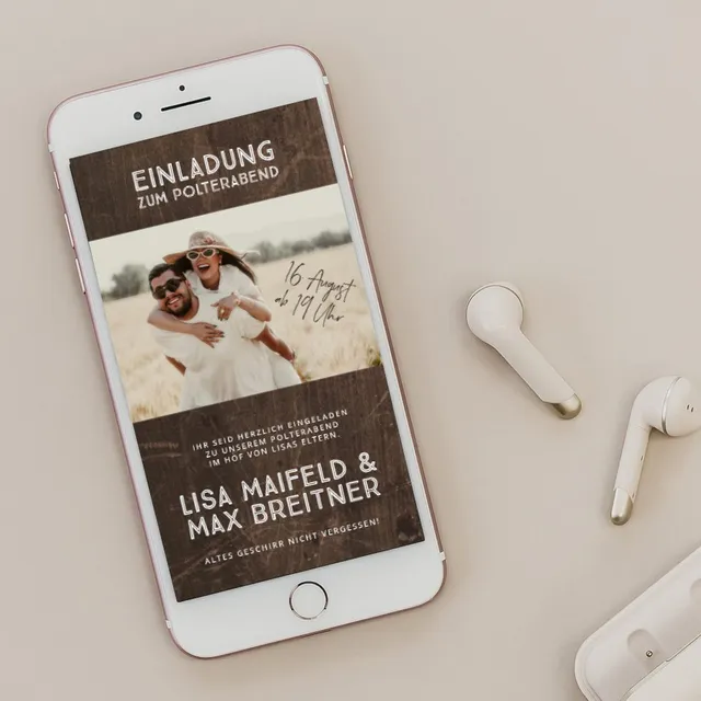 weddingstyle-hochzeitskarten-boho-polterabend-einladung-whatsapp-digital image 1