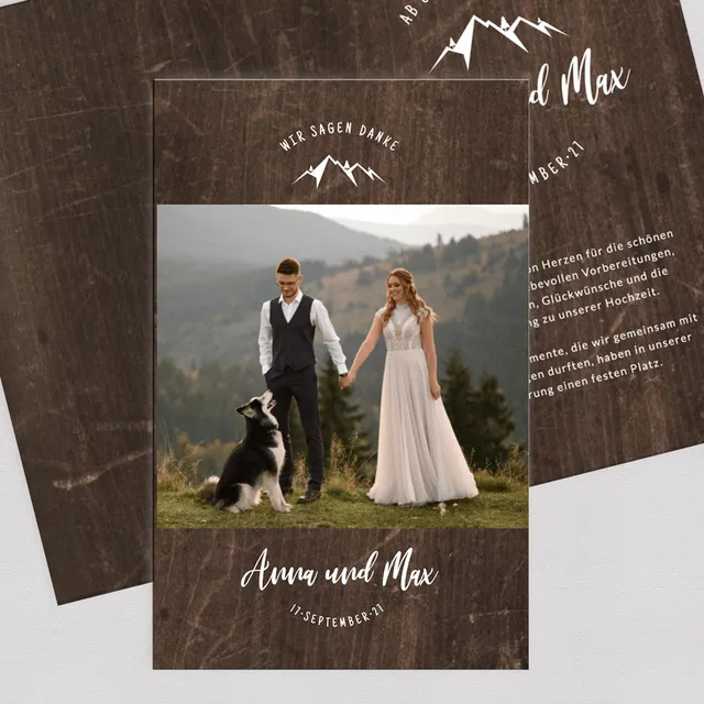weddingstyle-dankeskarte-berghochzeit-klappkarte-individuell image 1