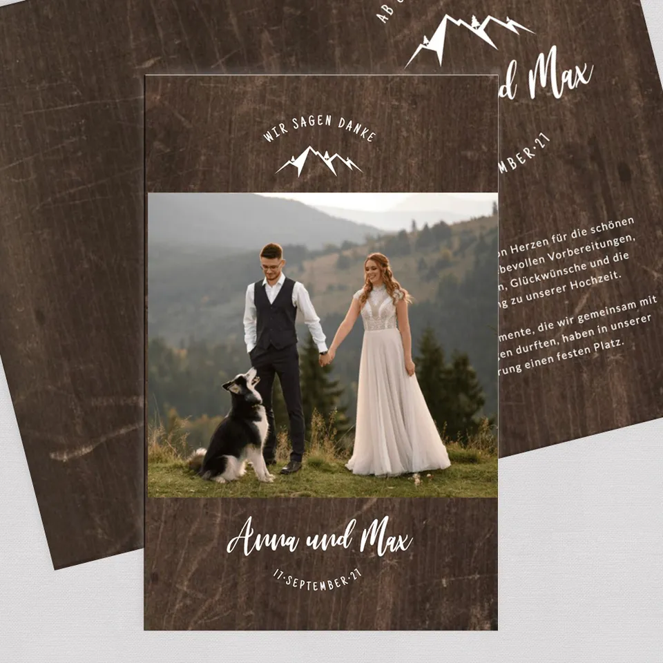 weddingstyle-dankeskarte-berghochzeit-klappkarte-individuell image 1