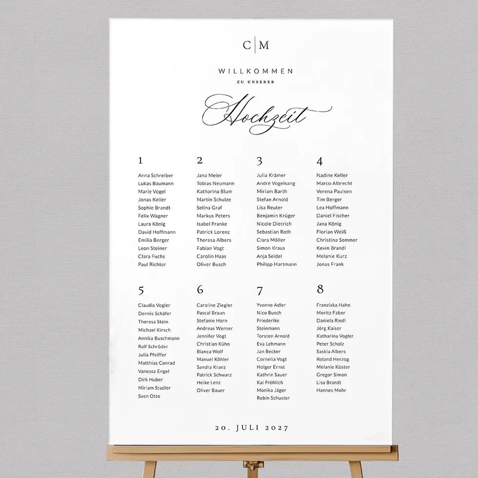 weddingstyle-feier-initialen-sitzplan-schild-individuell image 1