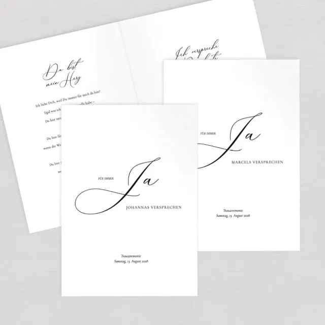 weddingstyle-trauung-kalligraphie-eheversprechen-hefte-2er-set image 1