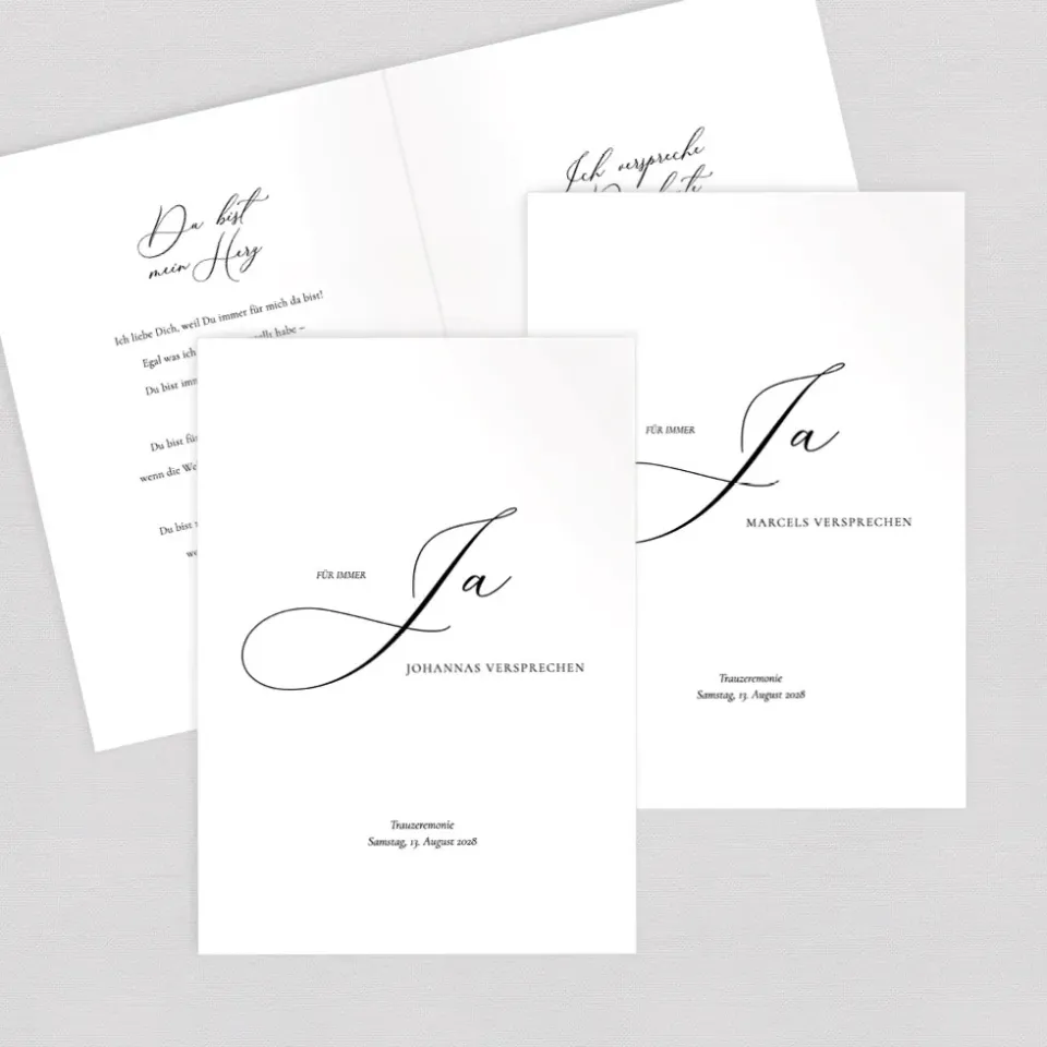 weddingstyle-trauung-kalligraphie-eheversprechen-hefte-2er-set image 1