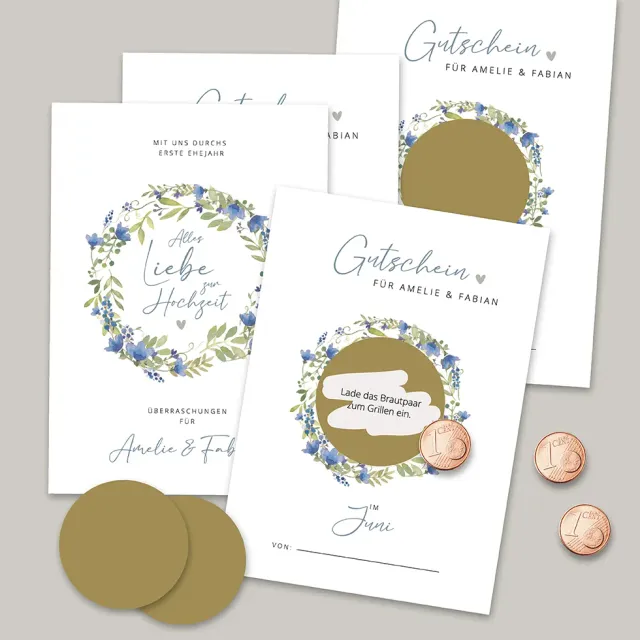 weddingstyle-spiele-12-monate-rubbellose-din-a6-personalisierbar image 1