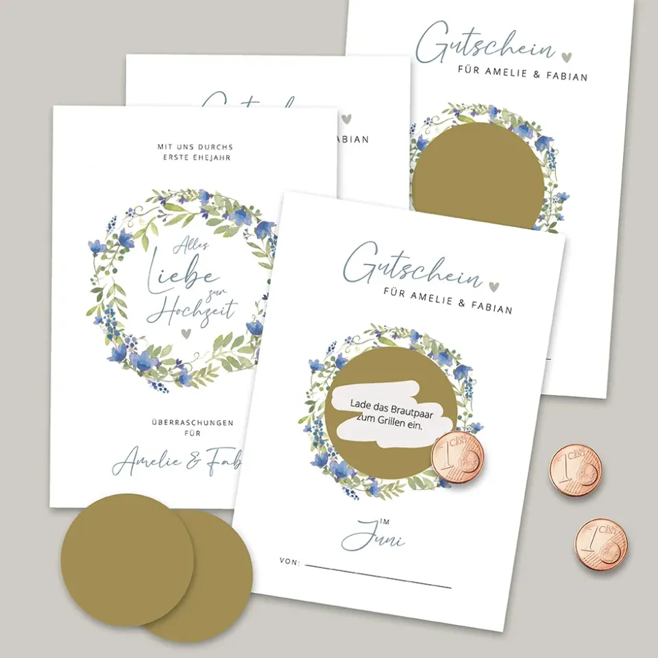 weddingstyle-spiele-12-monate-rubbellose-din-a6-personalisierbar image 1