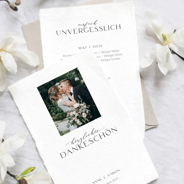 weddingstyle-modern-elegant-dankeskarte-hochzeit-set image 1
