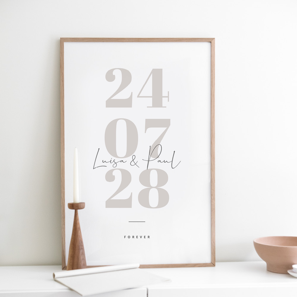 weddingstyle-geschenke-poster-hochzeitsdatum-personalisiert image 1