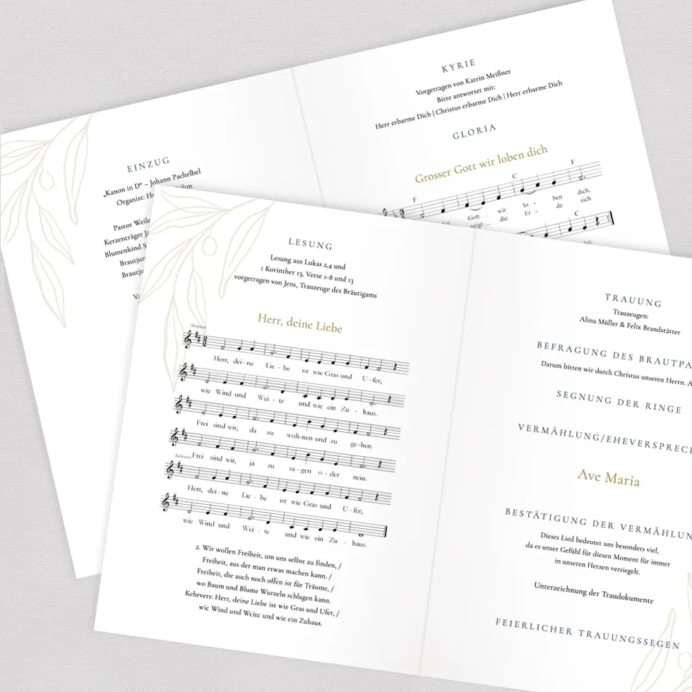 weddingstyle-trauung-branch-foto-kirchenheft-din-a5-gedruckt image 2