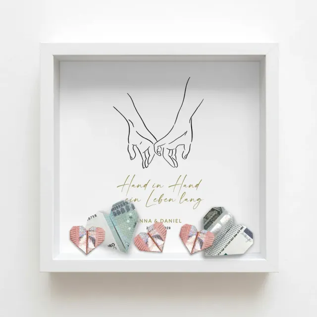 weddingstyle-geschenke-geldgeschenk-hand-in-hand-bilderrahmen image 1
