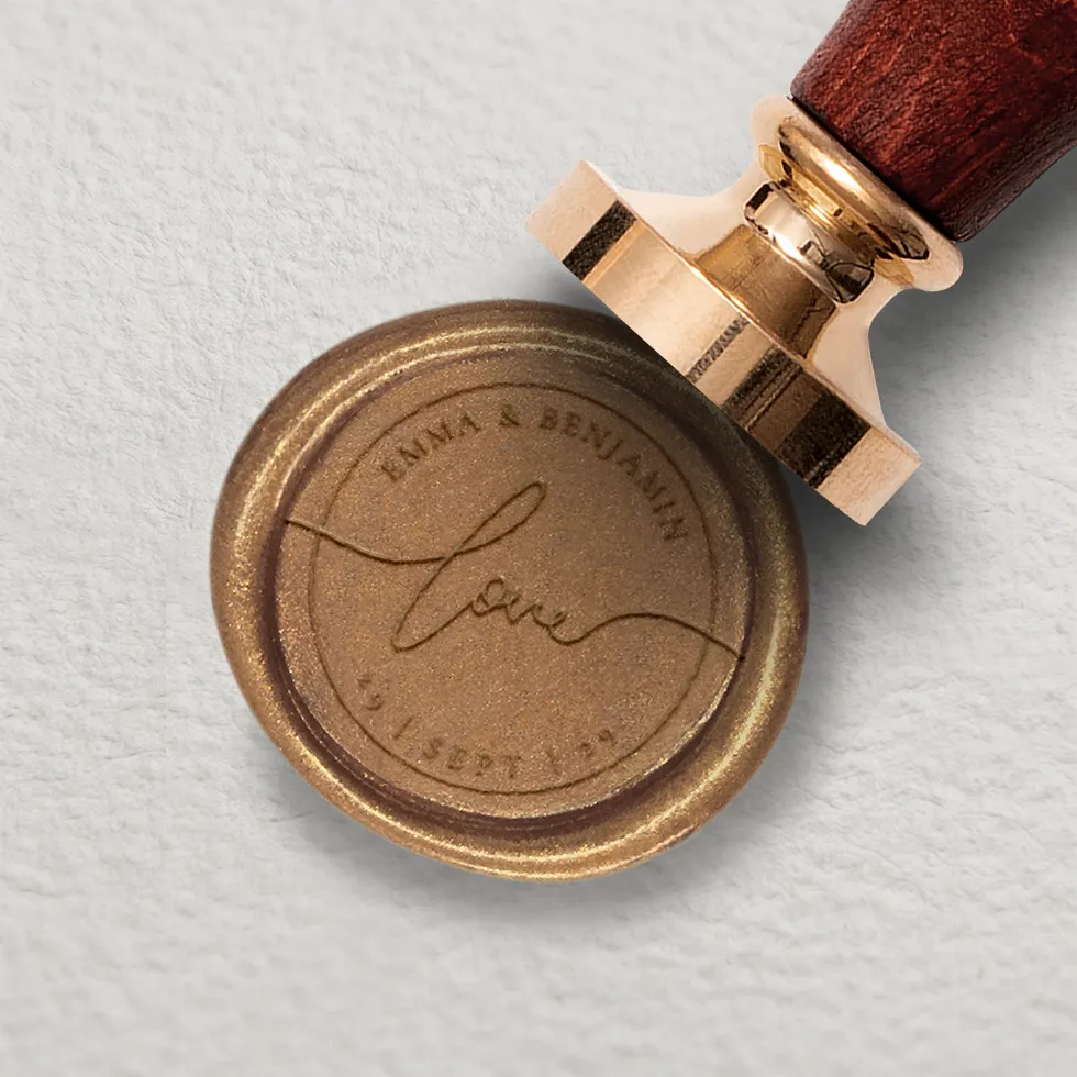 weddingstyle-with-love-kalligraphie-siegelstempel-messing-25-mm image 1