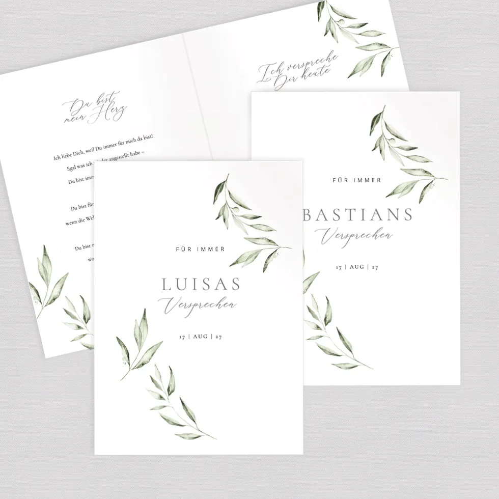 weddingstyle-trauung-ehegel-bde-hefte-wonderful-greens-2er-set image 1
