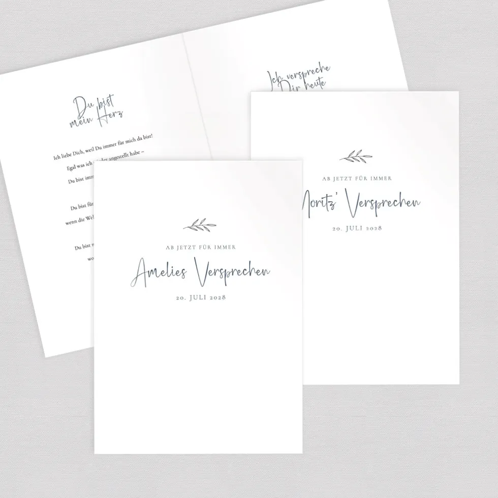 weddingstyle-trauung-eheversprechen-hefte-olive-2er-set image 1