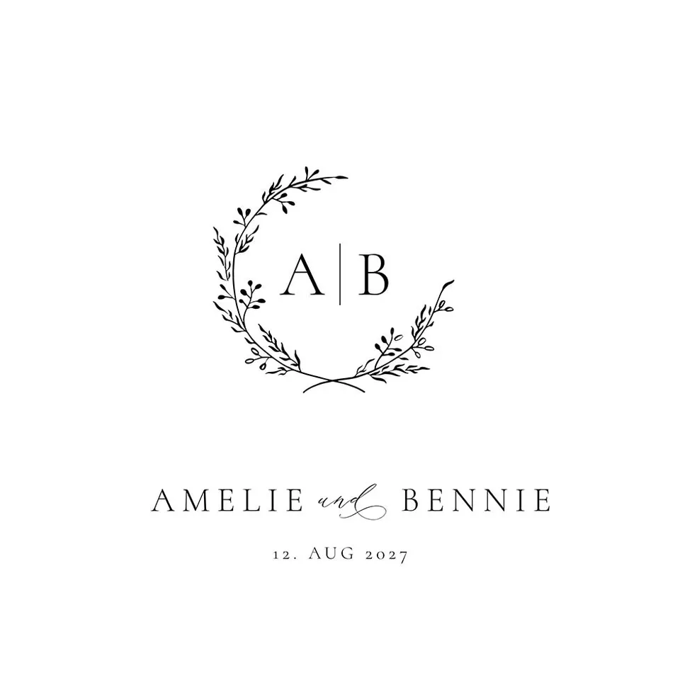 weddingstyle-amelie-und-bennie-hochzeitslogo-vorlage-download image 1