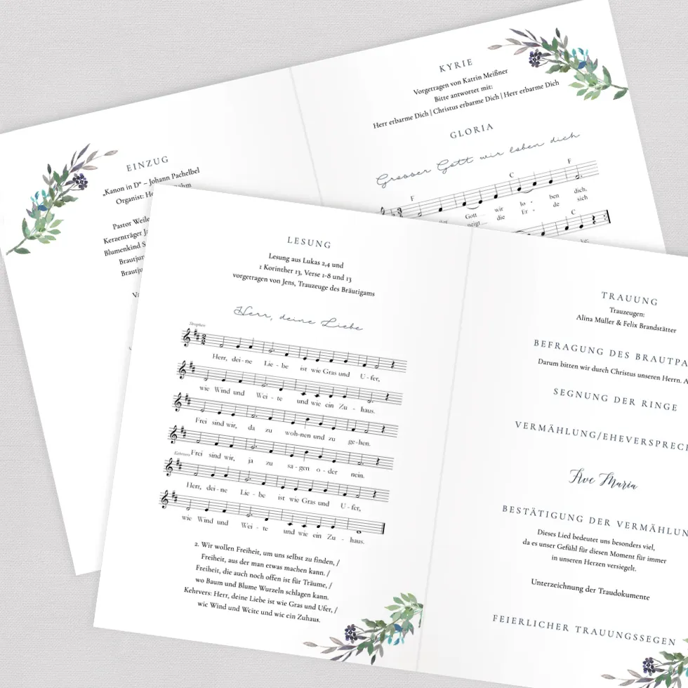 weddingstyle-trauung-bohemian-kirchenheft-gedruckt-din-a5 image 2