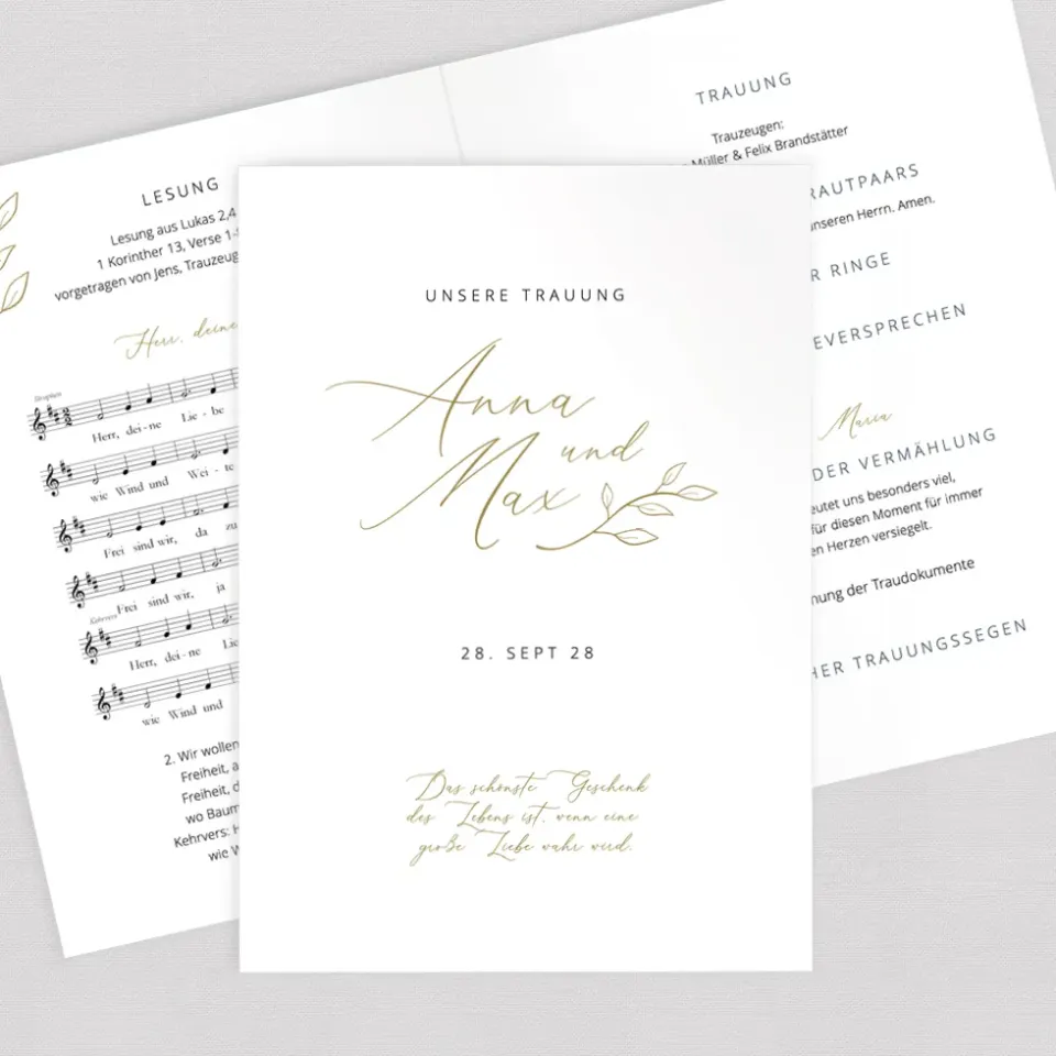weddingstyle-trauung-kirchenheft-romance-din-a5-gedruckt-oder-pdf image 1