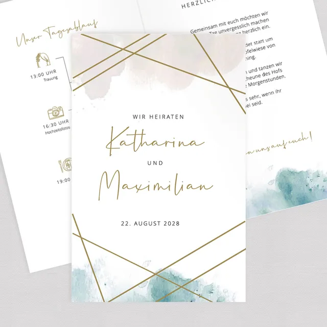 weddingstyle-hochzeitskarten-einladung-geometric-klappkarte-b6 image 1