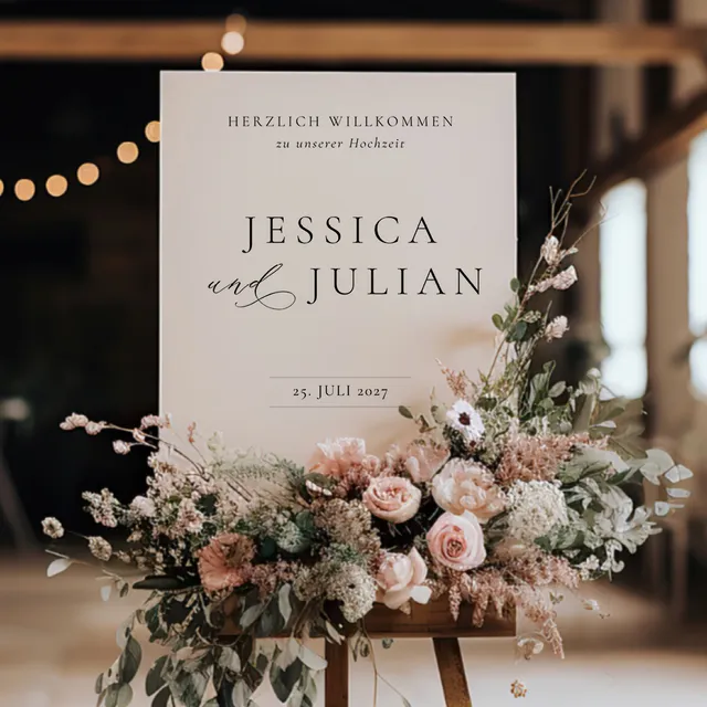 weddingstyle-trauung-willkommensschild-jessica-julian-poster image 1