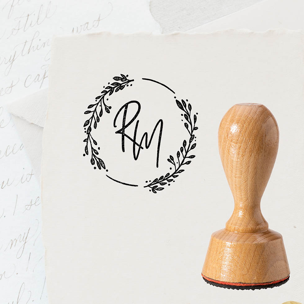 weddingstyle-hochzeitskarten-bl-tterkranz-stempel-holzstempel image 2