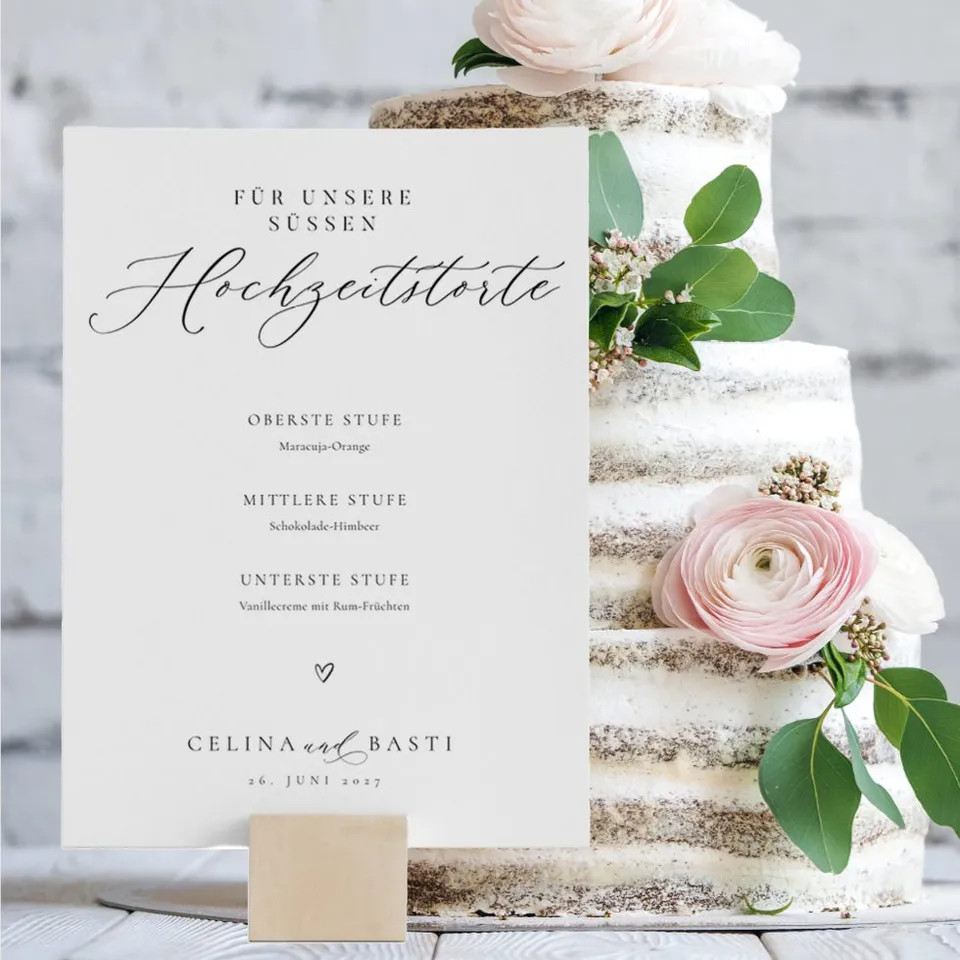weddingstyle-hochzeitstorte-schild-infos-elegant-vorlage image 1