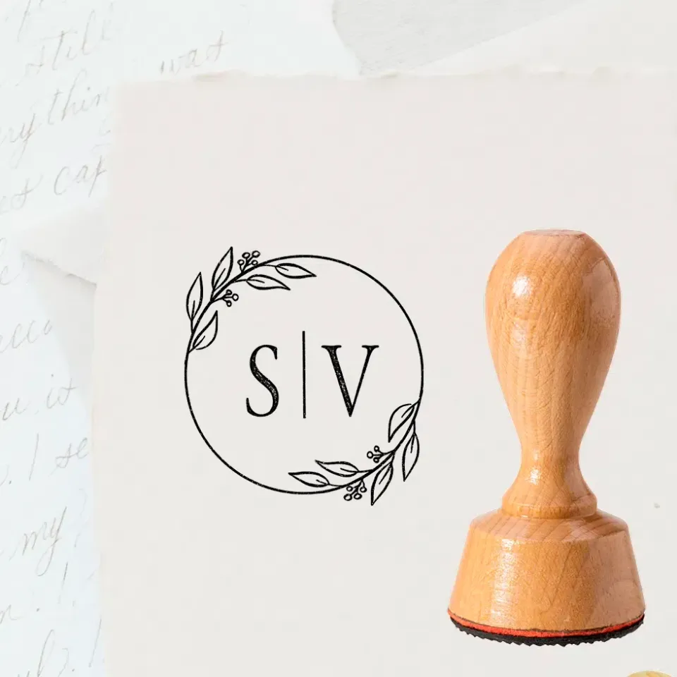 weddingstyle-hochzeitskarten-stempel-eukalyptus-elegant-holzstempel image 1