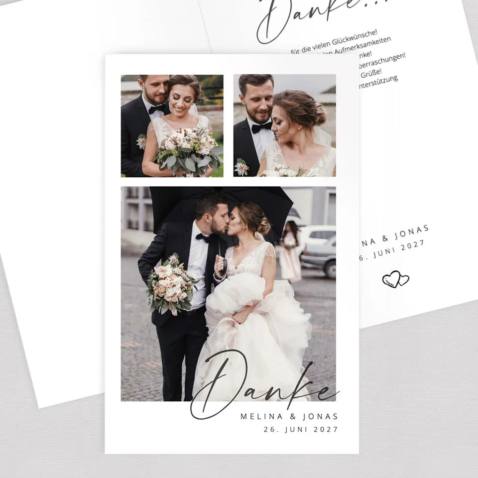 weddingstyle-hochzeitskarten-dankeskarte-3-fotos-klappkarte image 1