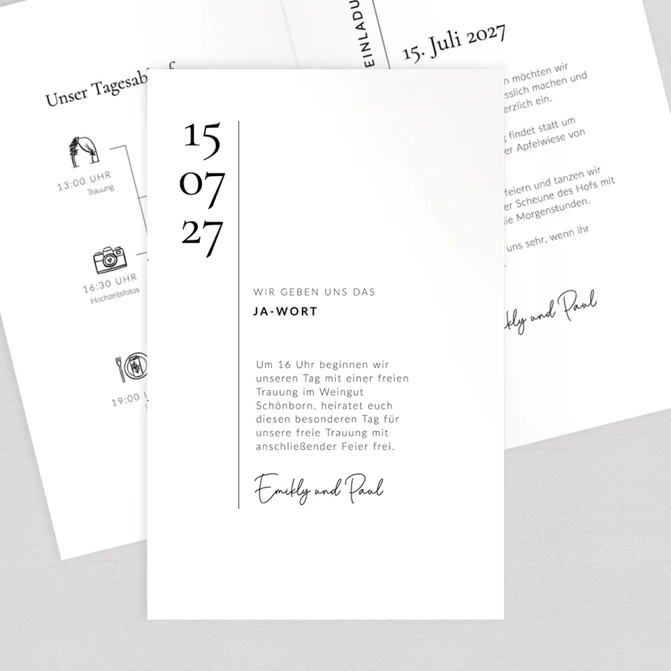 weddingstyle-lets-be-married-hochzeitseinladung-klappkarte-b6 image 1