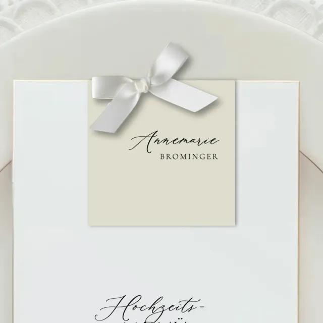 weddingstyle-feier-platzkarten-beige-quadratisch-namenskarten image 1