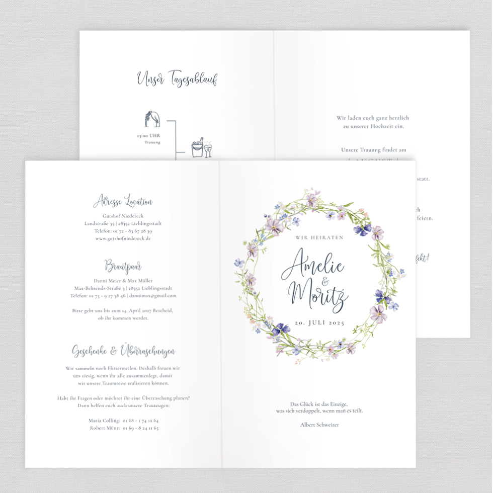 weddingstyle-hochzeitskarten-spring-flower-einladung-b6-mit-qr-code image 2
