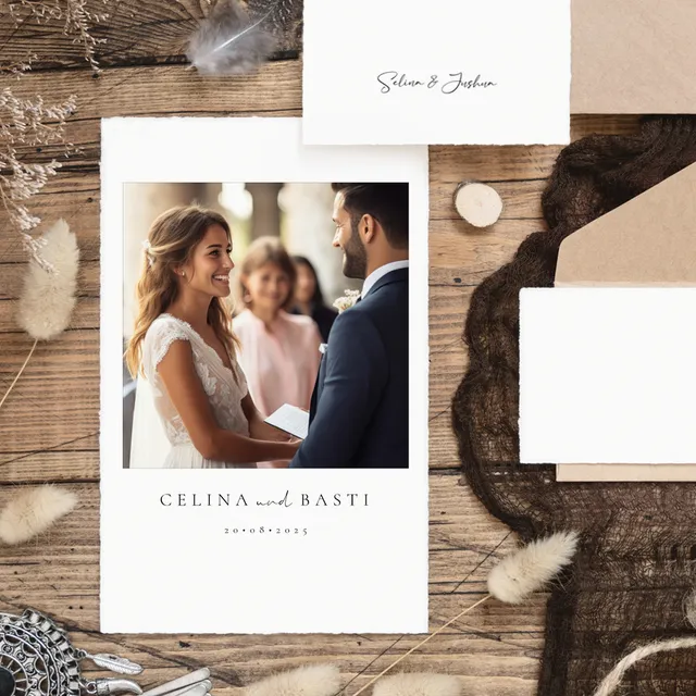 weddingstyle-hochzeitskarten-polaroid-modern-dankeskarte-individuell image 1