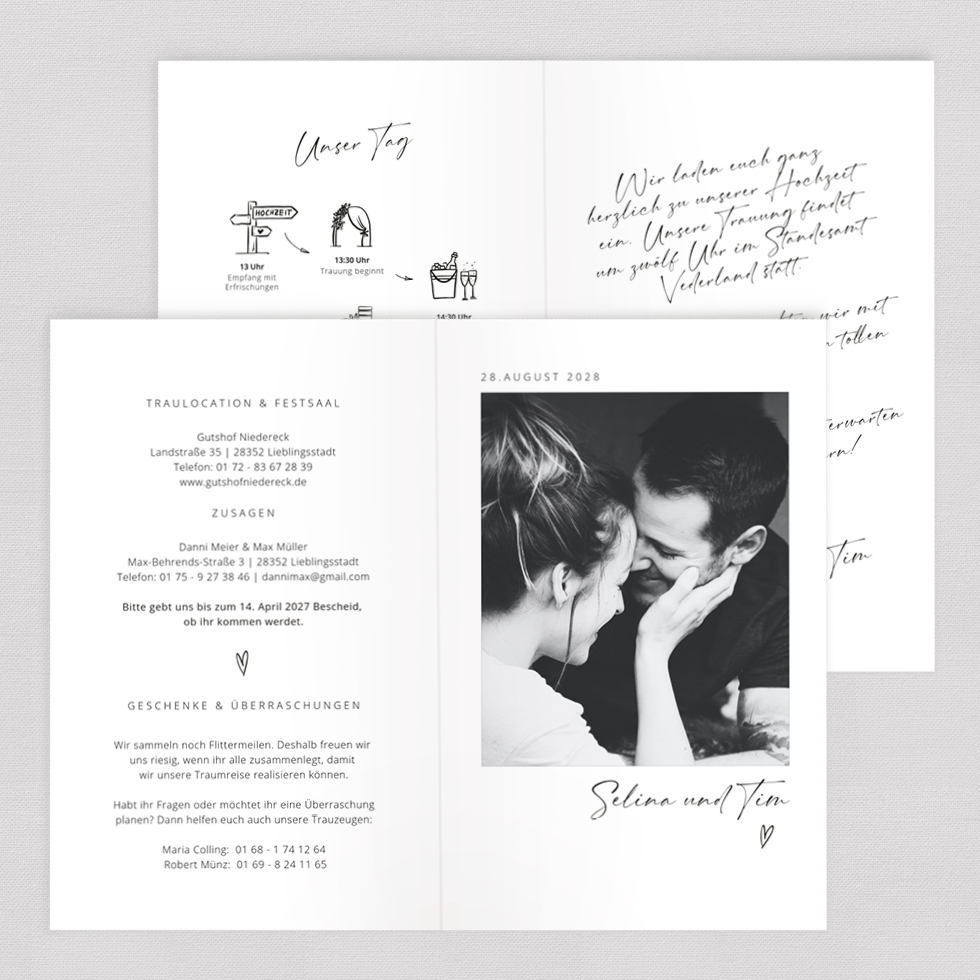 weddingstyle-hochzeitskarten-with-love-klappkarte-b6-einladung image 1