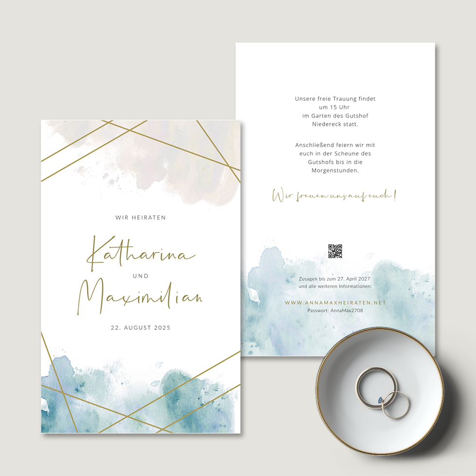 weddingstyle-hochzeitskarten-einladung-geometric-karte-b6-modern image 2