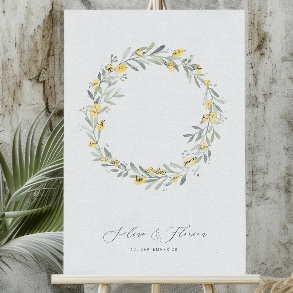 weddingstyle-feier-fingerabdruck-bild-greenery-g-stebuch-personalisiert image 1