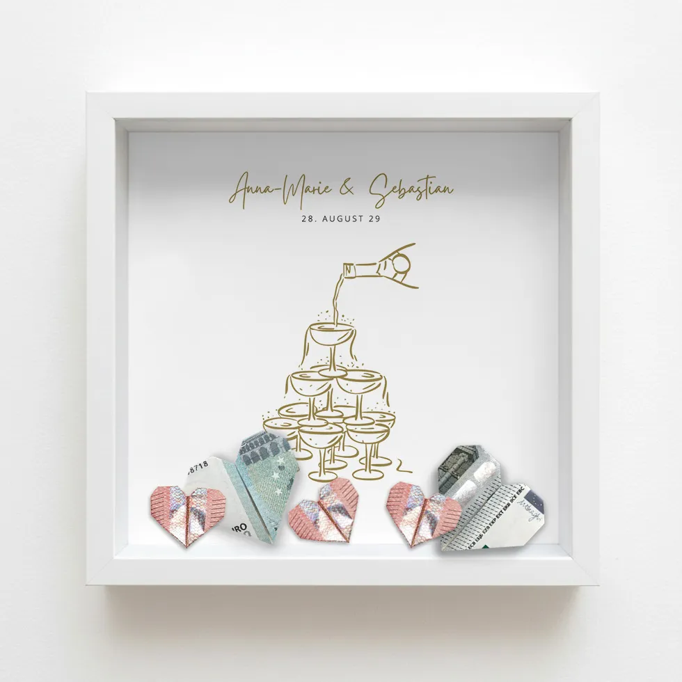 weddingstyle-geschenke-sekt-geldgeschenk-bilderrahmen image 1