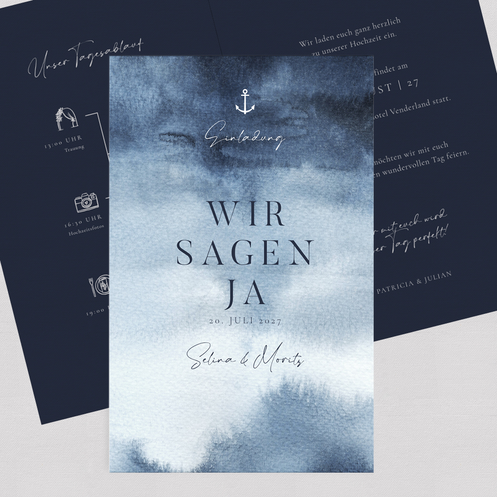 weddingstyle-hochzeitskarten-sea-love-einladungskarte-vorlage-b6-doppelseitig image 1