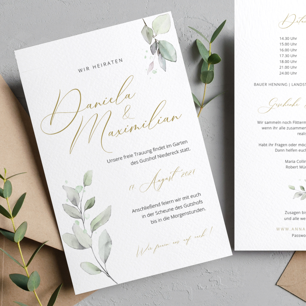 weddingstyle-hochzeitskarten-einladung-eukalyptus-vorlage-b6 image 1