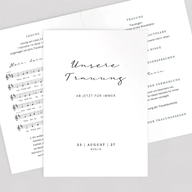 weddingstyle-trauung-kirchenheft-scriptlove-din-a5-gedruckt image 1
